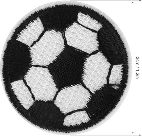 100Pcs Soccer Iron on Patches, 3cm Soccer Ball Patch, Fashionable Bulk Embroidery Iron on Patches, Versatile Embroidery Patches for DIY, Bags, Hats, Jackets, Backpacks in Kuwait
