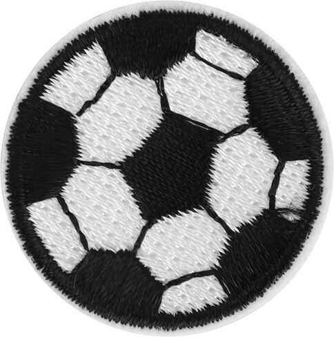 100Pcs Soccer Iron on Patches, 3cm Soccer Ball Patch, Fashionable Bulk Embroidery Iron on Patches, Versatile Embroidery Patches for DIY, Bags, Hats, Jackets, Backpacks in Kuwait