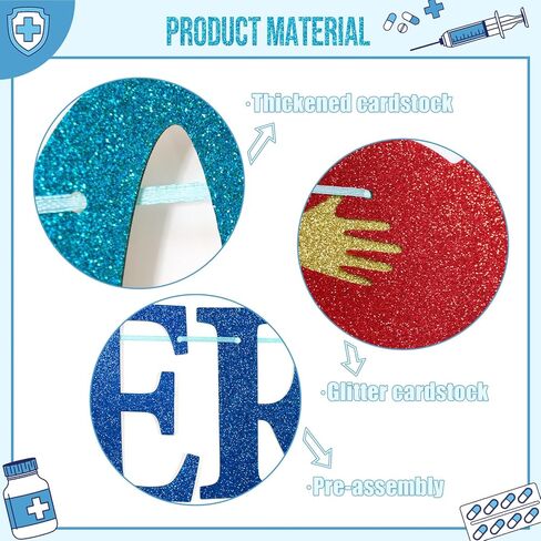 Happy Caregivers Day Banner, Caregivers Appreciation Party Decor, Thank You Caregiver, National Caregivers Day Party Decorations, Pre-strung Caregivers Day Decor, Blue Glitter in Kuwait