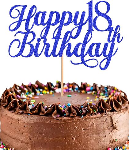 غلاف كعكة عيد الميلاد الثامن عشر السعيد - زينة كعكة عيد الميلاد الثامن عشر باللون الأخضر اللامع، ديكور سحق الكيك بعمر ثمانية عشر عامًا، دعامات كشك تصوير علوي لكعكة عيد الميلاد الثامن عشر (أخضر) in Kuwait