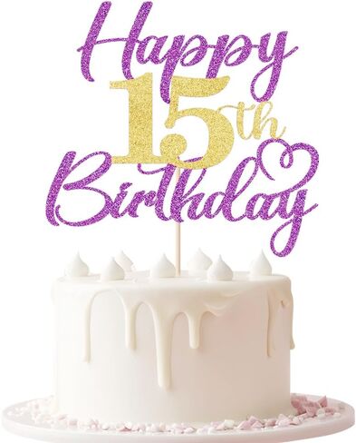 الذهب الأرجواني سعيد 70th عيد ميلاد كعكة توبر 1 قطعة بريق 70th عيد ميلاد/الذكرى السنوية موضوع حفلة كعكة زينة لوازم in Kuwait