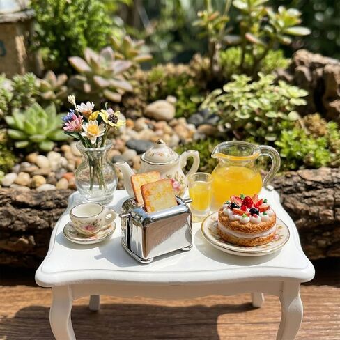 Miniature Food Set, Scene Breakfast Set Mini Kitchen Accessories, 1:12/1:6 Miniature Dollhouse Accessories, Doll House Décor for DIY Birthday Gift in Saudi Arabia