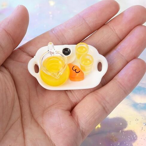 Miniature Food Set, Scene Breakfast Set Mini Kitchen Accessories, 1:12/1:6 Miniature Dollhouse Accessories, Doll House Décor for DIY Birthday Gift in Saudi Arabia