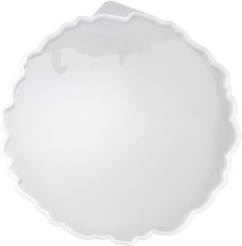 قالب صينية راتنج مستدير كبير، صينية تقديم سيليكون غير منتظمة قالب الجيود العقيق صينية الفاكهة قالب صب السيليكون للأكواب، لوح الفاكهة، طبق الحلوى in Kuwait