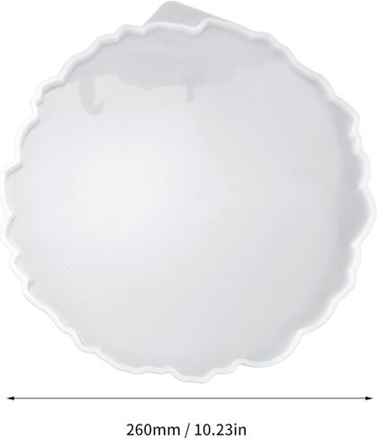 قالب صينية راتنج مستدير كبير، صينية تقديم سيليكون غير منتظمة قالب الجيود العقيق صينية الفاكهة قالب صب السيليكون للأكواب، لوح الفاكهة، طبق الحلوى in Kuwait