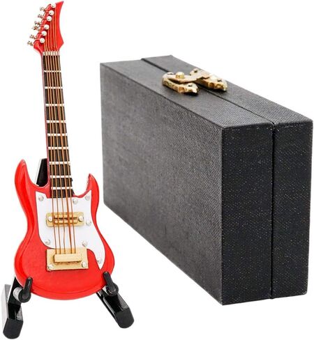 Odoria 1/12 Miniature Electric Guitar Dollhouse Musical Instruments Accessories, Red in Saudi Arabia