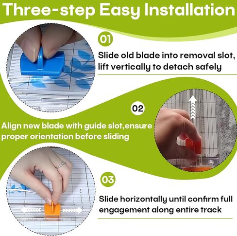 9-Pack 157400-1001 Titanium TripleTrack Blades Replacement for Fiskars SureCut & Precision Paper Trimmer | Compatible with Style, 12" Portable Craft Paper Cutter (Relace Model 196870-1005) in Kuwait