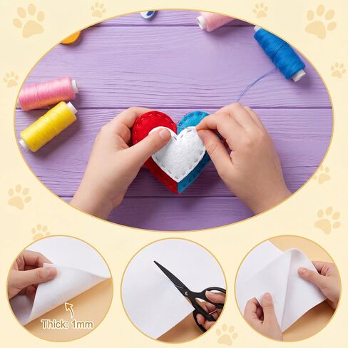 10Pcs 12 Inch Felt Squares for Crafts 1mm Felts Paper for Craft Sewing 12"x12" White Felt Fabric Sheets for Crafts DIY Projects in Saudi Arabia