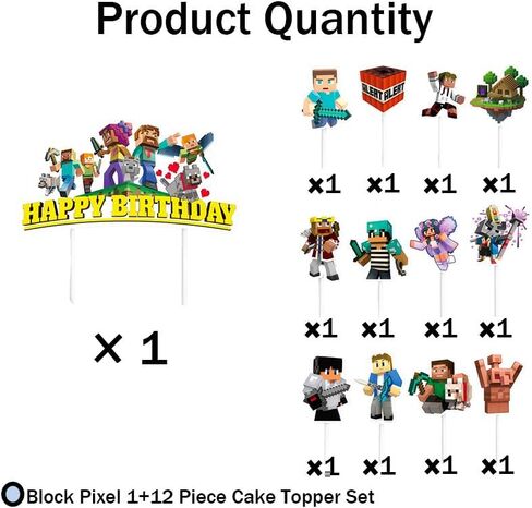 13 قطعة من أغطية كعكة عيد الميلاد السعيدة الكرتونية، وديكورات الكيك ذات طابع البكسل، مثالية لحفلات أعياد الميلاد، والاحتفالات ذات الطابع الشخصي، وفعاليات الألعاب، واحتفالات العطلات، وحفلات التخرج، والمزيد. in Kuwait