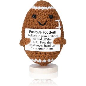 Positive Crochet Football Cute Handmade for Office Party Decorations or Graduation Birthday Teacher Appreciation, Emotional Support Crochet Gifts for Stress Relief in Kuwait