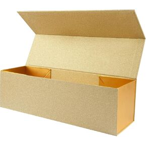 LumyHavver 12.8 x 3.8 x 3.8 inches Gift Box with Magnetic Closure, GOLD Matte Texture, for wine in Saudi Arabia