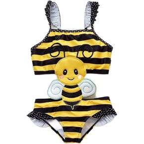 kavkas Toddler Baby Girl One Piece Swimsuit Kids Cute Bathing Suit Rash Guard Bikini for Girls, 12M-6 Year in Kuwait