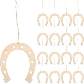 Gatuida 24pcs Unfinished Horseshoe Wood Cutouts, DIY Wood Slices for Crafts, Smooth Edges, Khaki, Perfect for Painting, Baby Shower Decorations, DIY Projects in Saudi Arabia
