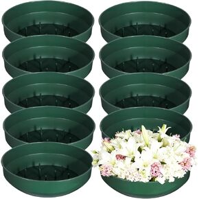 Flower Arrangement Supplies 10Pcs Floral Foam Trays Long Plate Mud Plastic Floral Mud Trays for Wedding Party Decoration 10.62X5.11X1.77 Inch in Saudi Arabia