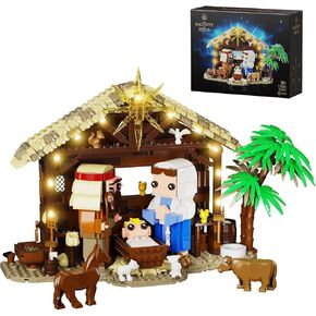 Jesus Building Block Set, The Nativity Set,Compatible with Lego,Jesus Building Toy of Faith Series, Bible Story Jesus Figures with LED Light, Easter, Christian Gift for Adults and Kids (1000 PCS) in Saudi Arabia
