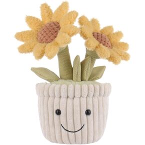 Apricot Lamb Potted Sunflower Stuffed Animals for Kids, Soft Cute Plush Toys for Baby Girl and Boy, Fluffy Potted Sunflower in Saudi Arabia