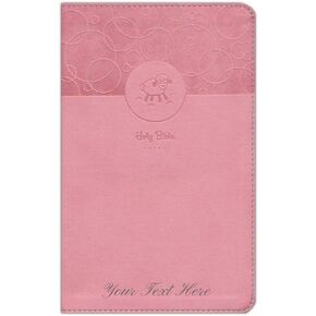 Personalized Bible Custom Text Your Name NIV Baby Gift Bible Holy Bible Leathersoft Pink Comfort Print Keepsake Edition Custom Made Gift for Baptisms Christenings Birthdays Celebrations Holidays in Saudi Arabia