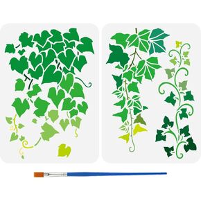 FINGERINSPIRE 2 قطعة استنسل رسم أبجدي للغة الإشارة مع قطعة واحدة من فرشاة طلاء بلاستيكية مقاس 8.3x11.7 بوصة قابلة لإعادة الاستخدام 26 استنسل حروف أبجدية للرسم على أثاث الحائط من القماش الخشبي ديكور المنزل بنفسك in Kuwait