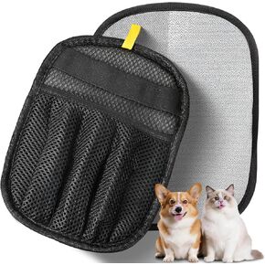 Five-Finger Static Pet Hair Removal Glove Reusable pet Hair Brush Suitable for Laundry, Sofas, Carpets, and car Seats Black 1pc in Kuwait