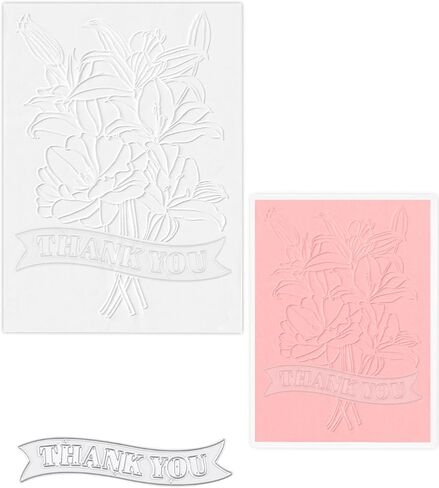 UCEC Embossing Folder & Metal Cutting Dies for Card Making, Plastic Embossing Folders with Cutting Dies for Scrapbooking, Paper Crafts, Die Cuts, DIY for Die Cutting Machines（Thankful Style） in Saudi Arabia