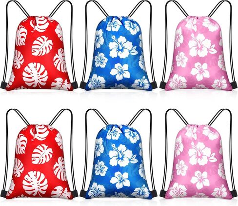 Yiyiring 16 Pcs Glow in the Dark Gift Bags Neon Treat Drawstring Bags for Glow Party Supplies Birthday Travel Camping Decor(Neon Party) in Kuwait