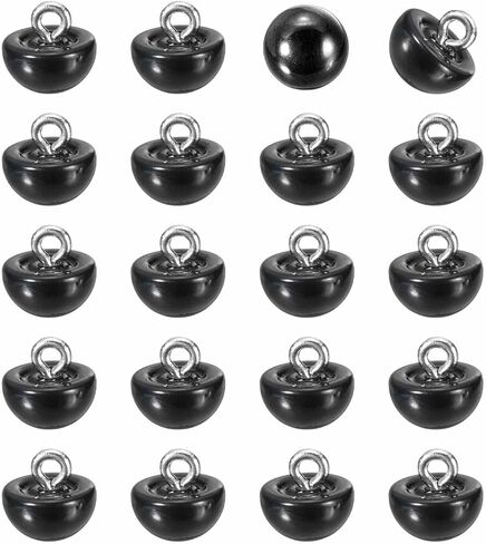 HARFINGTON 20pcs 28L Round Faux Pearl Buttons 18mm 6/8" Half Ball Dome Metal Shank Sewing Buttons Replacement DIY Small Button for Clothing Bridal Wedding Dress DIY Crafts, Bright White in Saudi Arabia
