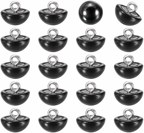 HARFINGTON 20pcs 28L Round Faux Pearl Buttons 18mm 6/8" Half Ball Dome Metal Shank Sewing Buttons Replacement DIY Small Button for Clothing Bridal Wedding Dress DIY Crafts, Bright White in Saudi Arabia