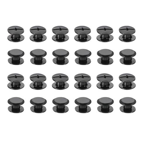 PATIKIL 24 Sets Chicago Screws, 11mm l Chicago Screws Phillips Binding Post Screw Bolts Leather Rivets Fasteners Connectors for Leather Belt Scrapbook Photo Albums, Black in Saudi Arabia