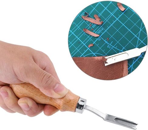Leather Edge Skiving Beveler Tool, Edge Leather Beveler Craft Edge Beveler, Cutting Beveling Leather Skiver Tool, Wide Mouth Leathercraft Edge Skiving Beveler for DIY Leather Craft in Saudi Arabia