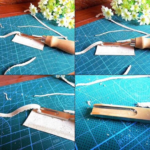 Leather Edge Skiving Beveler Tool, Edge Leather Beveler Craft Edge Beveler, Cutting Beveling Leather Skiver Tool, Wide Mouth Leathercraft Edge Skiving Beveler for DIY Leather Craft in Saudi Arabia