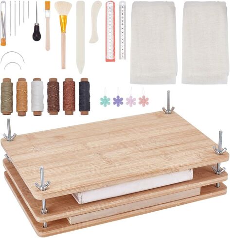 UNICRAFTALE 1 Set Book Binding Kits Books Binding Materials Bookbinding Supplies Book Repair Kit with Bone Folder Awl Needles was Thread for Binding and Repair 11.61"x7.68" in Saudi Arabia