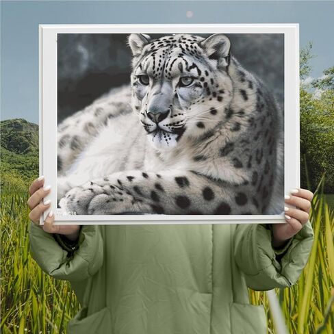 WUIVCTR 16x20in No Framed Snow Leopard DIY Paint by Numbers Set Beginner Friendly Adult Art Kit for Home Decor Gifts in Saudi Arabia