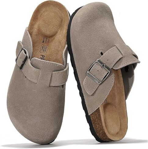 Project Cloud 100% Genuine Leather Slip-ons Footbed Clogs for Women Sandals | Memory Foam Arch Support Slippers for Women; Trendy Slip-ons Women's Mules & Clogs Sandals; Non-Slip Outsole for comfort. in Saudi Arabia