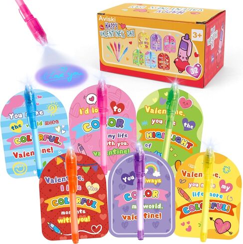 32Pcs Kids Valentines Day Gifts for Classroom - Valentine Cards with Pens Novelty Toys for Boys Girls Exchange Gifts, Party Favor Prizes, Valentine’s Greeting Gifts in Saudi Arabia