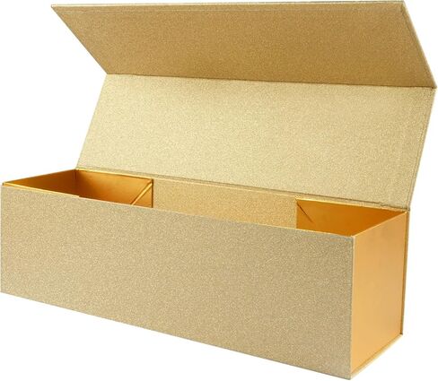 LumyHavver 12.8 x 3.8 x 3.8 inches Gift Box with Magnetic Closure, GOLD Matte Texture, for wine in Saudi Arabia