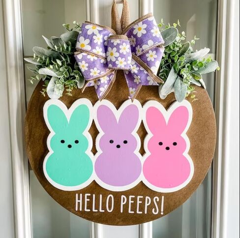 Easter Stencils for Painting on Wood 12" Easter Stencil Spring Stencil Welcome Happy Easter Templates for Porch Door Home Decor in Kuwait