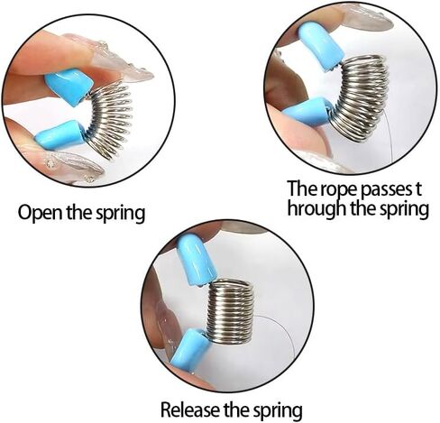 20 Pcs Spring Bead Clamps,Bead Stopper Prevent Beads from Falling for Jewelry Making Tool,DIY Bracelets, Necklaces and Earrings in Saudi Arabia