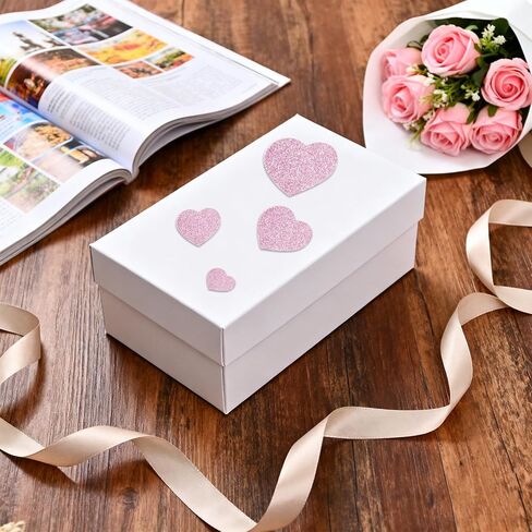 360 Pcs Glitter Heart Stickers, Self Adhesive Foam Hearts, 4 Sizes 5 Colors Heart Shaped Decals for Valentine's Day Crafts, DIY Greeting Cards & Party Decorations (Red and Pink) in Saudi Arabia