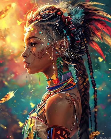 ZUVRDIAI Paint by Numbers for Adults African Americans, DIY Oil Painting African Women Acrylic Paint by Number Kits Adults Beginner for Home Wall Decor 16x20 Inch in Saudi Arabia