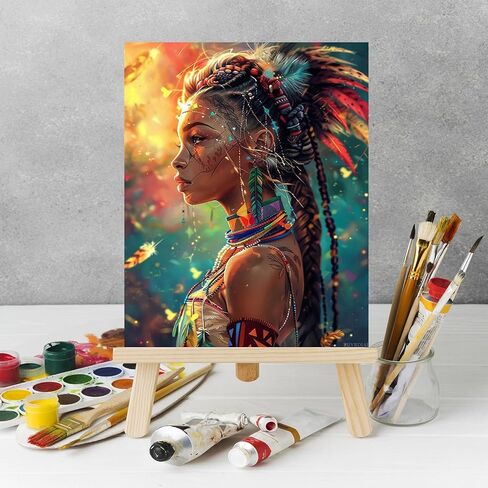 ZUVRDIAI Paint by Numbers for Adults African Americans, DIY Oil Painting African Women Acrylic Paint by Number Kits Adults Beginner for Home Wall Decor 16x20 Inch in Saudi Arabia