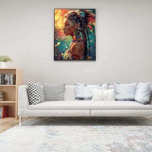 ZUVRDIAI Paint by Numbers for Adults African Americans, DIY Oil Painting African Women Acrylic Paint by Number Kits Adults Beginner for Home Wall Decor 16x20 Inch in Saudi Arabia