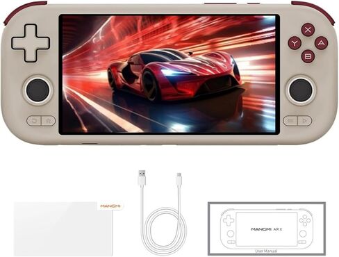 وحدة تحكم ألعاب محمولة باليد Mangmi Air X Retro 5.5 بوصة IPS 1920x1080 شاشة وحدة تحكم ألعاب قديمة Android 14 OS بطارية 5000 مللي أمبير DDR4+64G eMMC WiFi 6-Axis RGB واسعة الزاوية عصا التحكم رمادي in Kuwait