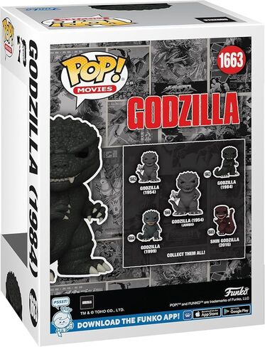 POP Movies: Godzilla 70th Anniversary - Godzilla 1984 Funko Vinyl Figure (Bundled with Compatible Box Protector Case), Multicolor, 3.75 in Saudi Arabia