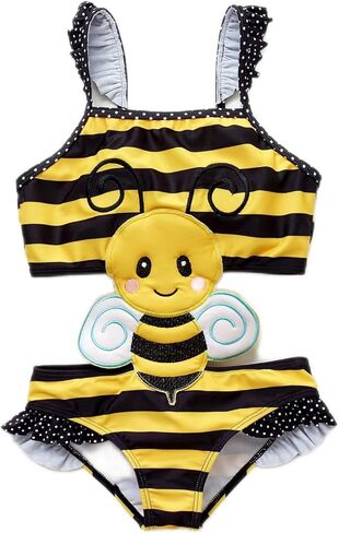 kavkas Toddler Baby Girl One Piece Swimsuit Kids Cute Bathing Suit Rash Guard Bikini for Girls, 12M-6 Year in Kuwait