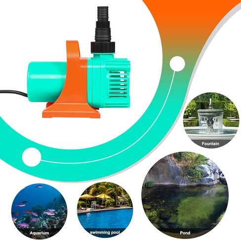 مضخة بركة 1/5 حصان، مضخة شلال 2200 جيجا في الساعة مع فلتر شبكي واقي لنوافير شلال حوض السباحة كوي بوند وخزان الأسماك وحوض السمك... in Kuwait