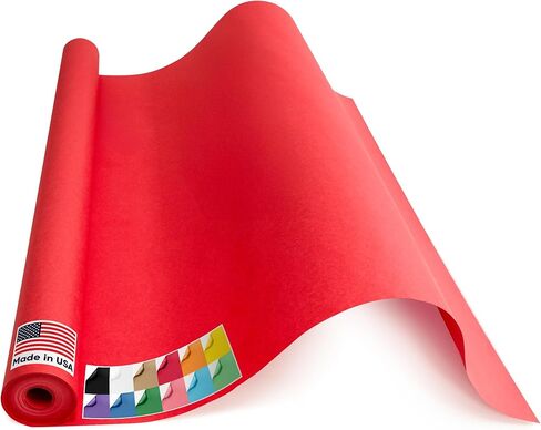 USA Made 36" x 1200" Red Kraft Paper Roll, 45 lbs Thickness, American Quality Colored Kraft Paper for School, Poster Arts, Bulletin Board - Odorless, Non-Toxic, Safe for Kids in Saudi Arabia