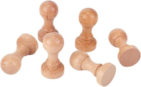 6Pcs Stamp Wood Round Handle 30mm Wooden Knobs Round Wooden Drawer Pulls for Stamp Making DIY Crafting Scrapbooking in Saudi Arabia