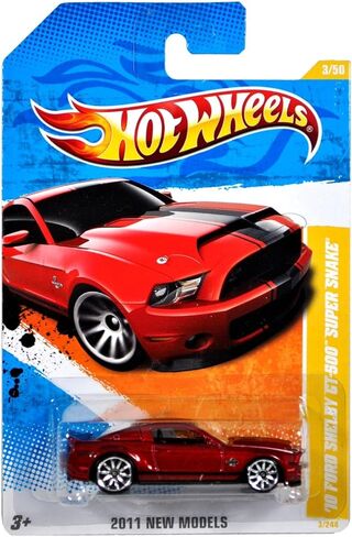 Hot Wheels 2011 New Models 2010 Ford Shelby Mustang GT500 GT-500 Supersnake Super Snake Red in Saudi Arabia