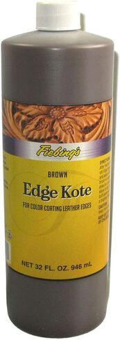 Fiebing's Edge Kote 32 أونصة سائلة - بني - لتلوين الحواف الجلدية على المحافظ والحقائب والأحذية والحافظات والمحافظ والمفروشات وما إلى ذلك in Kuwait