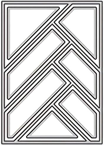 1Pc Silver Cutting Dies for Card Making Rectangle Triangle Background Metal Die Cuts Hollow Frame Embossing Template for DIY Scrapbooking Craft Album Decor Die Cuts Embossing in Saudi Arabia